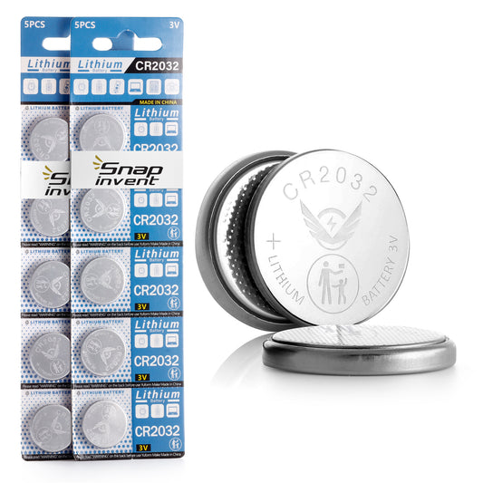 CR2032 3V Lithium Batteries (Pack of 10) - Long Lasting , High-Performance Coin Cell Button Batteries Replacement for AirTag and Snapinvent key Finder
