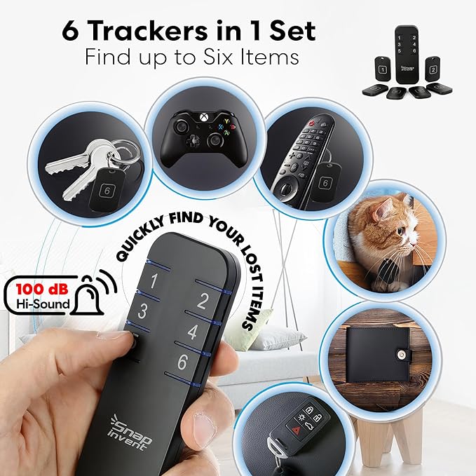 Key Finder Tag trackers - Beeper Locator to Find TV Remote Control, Keys, Purse, Pets - Quick Finder Tracker Tags - Find Your Belonging Items Quickly