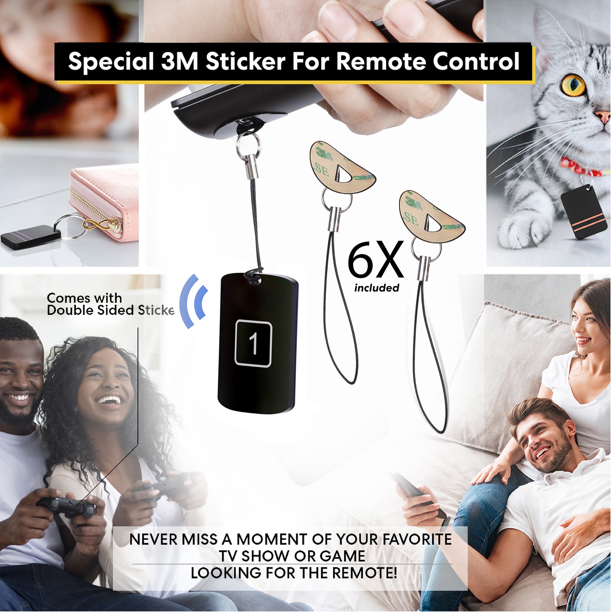 Key Finder Tag trackers - Beeper Locator to Find TV Remote Control ...