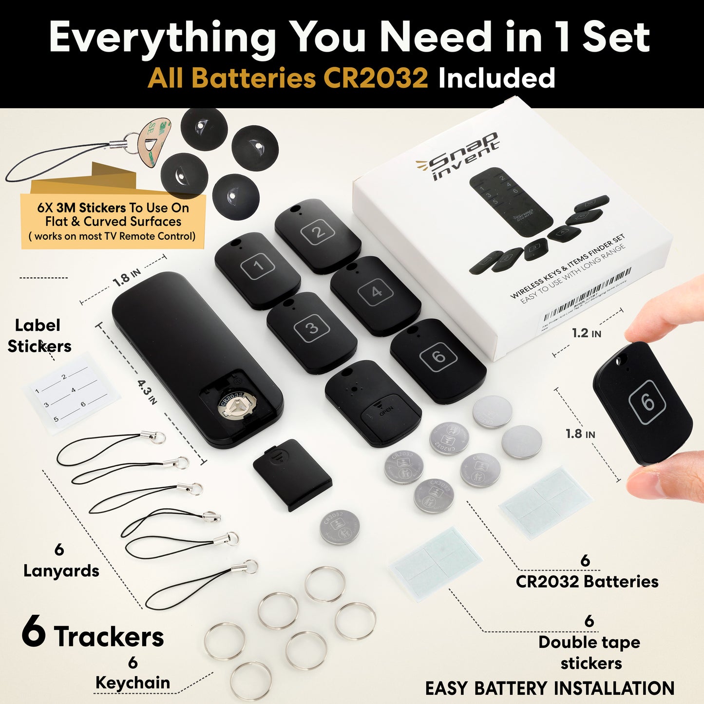 Key Finder Tag trackers - Beeper Locator to Find TV Remote Control, Keys, Purse, Pets - Quick Finder Tracker Tags - Find Your Belonging Items Quickly