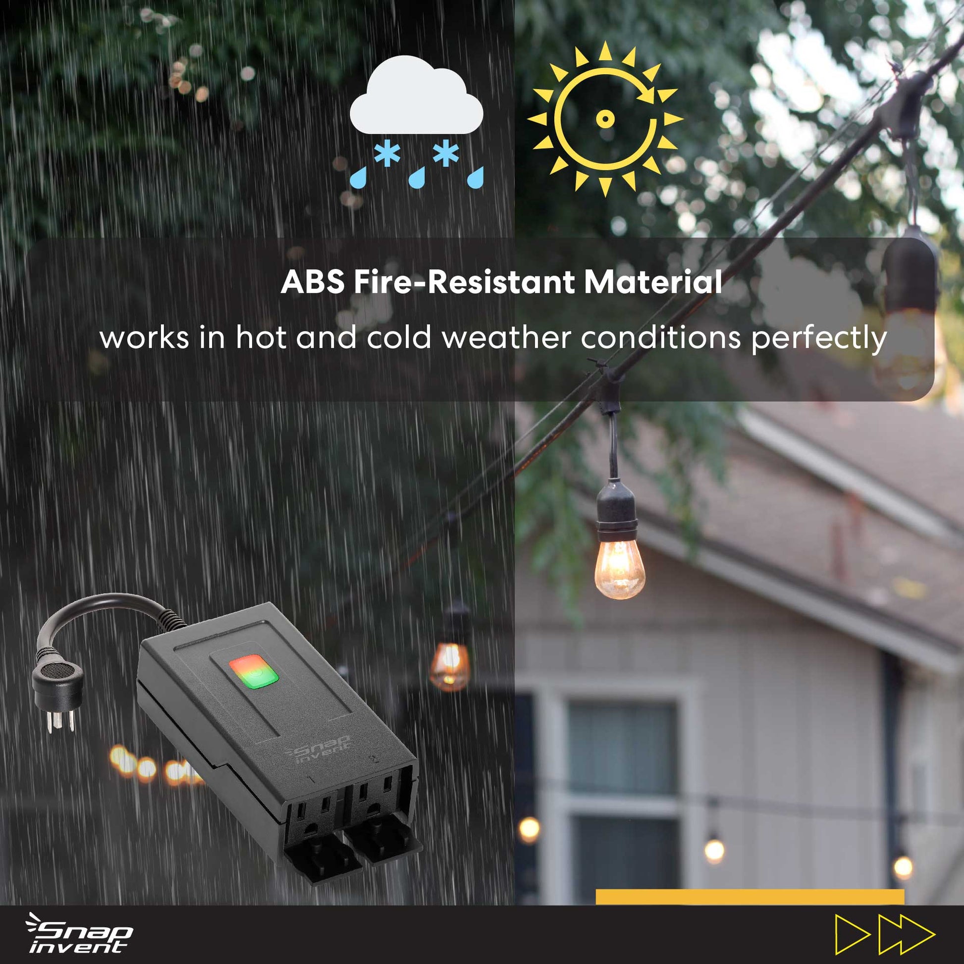 Smart Outdoor Dimmer Plugs Waterproof 1 Socket